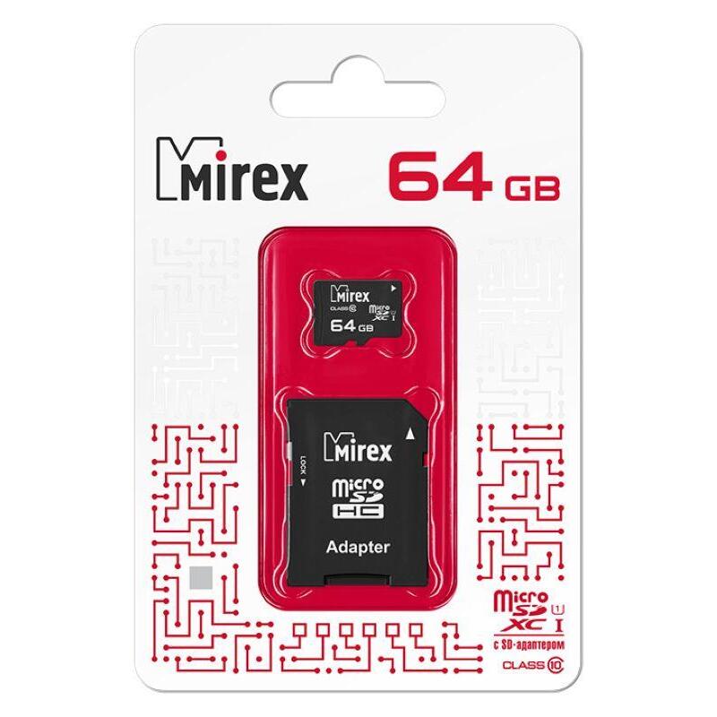 Mirex карта памяти microsdxc 64 гб 13613 ad10sd64