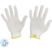 Перчатки рабочие защитные Manipula Specialist Микрон TNY-24/MG101  нейлоновые белые (15 нитей, 15 класс, размер 9 (L), 10 пар в упаковке)
