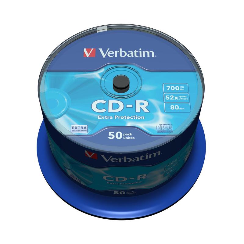 Диск CD-R Verbatim 700 МБ 52x cake box 43351 (50 штук в упаковке) – купить по выгодной цене в интернет-магазине | 84122