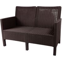 Диван двухместный TDT (коричневый, 1140х590х800 мм)