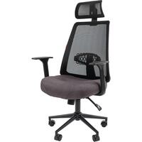 Кресло для руководителя эргономичные Chairman 535 Black серое/чёрное  (сетка/ткань, металл)