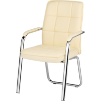 Конференц-кресло Easy Chair 810 VPU бежевое (экокожа, металл   хромированный)