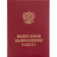 Папка адресная Выпускная квалификационная работа А4 бордовая
