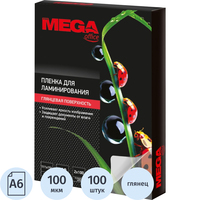 Пленка-пакет для ламинирования ProMega office А6 111x154 мм 100 мкм  глянцевая (100 штук в упаковке)