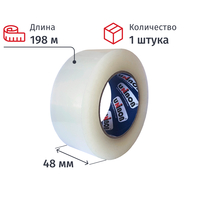 Клейкая лента упаковочная Unibob 600 48 мм x 198 м 45 мкм прозрачная