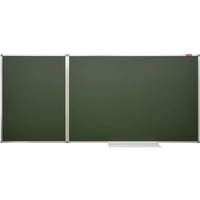 Уценка. Доска магнитно-меловая Attache 100x225 см двухсекционная  (складная,  антибликовая поверхность, полочка для маркеров)