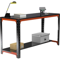 Верстак слесарный Metalex KIT одна полка (оранжевый/чёрный, 950х1400х600  мм)