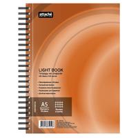 Бизнес-тетрадь Attache Selection LightBook А5 100 листов оранжевая в  клетку на спирали (160х204 мм)