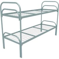 Кровать двухъярусная Хард + 2 металлическая (серый, 809х1350х1966 мм)