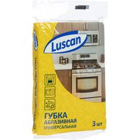 ПАД ручной Luscan абразивный жёсткий 13x9 см зелёный (3 штуки в  упаковке)