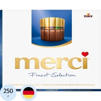 Конфеты шоколадные Merci ассорти из молочного шоколада 250 г