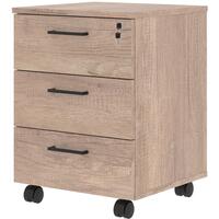 Тумба подкатная Jay JМС 3D.1А с центральным замком (дуб каньон,  465х450х627.5 мм, 3 ящика)