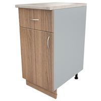 Шкаф напольный Ринг АТ 040/1 (дуб шамони темный/серый, 400х600х850 мм)