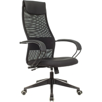 Кресло для руководителя Easy Chair 655 LT TTW чёрное (сетка/ткань,  пластик)