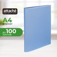Скоросшиватель пластиковый с пружинным механизмом Attache Selection  Breeze А4 до 100 листов голубой (толщина обложки 0.7 мм)
