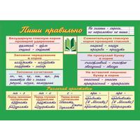 Плакат-таблица Statuya по русскому языку Пиши правильно (1400x1000 мм)