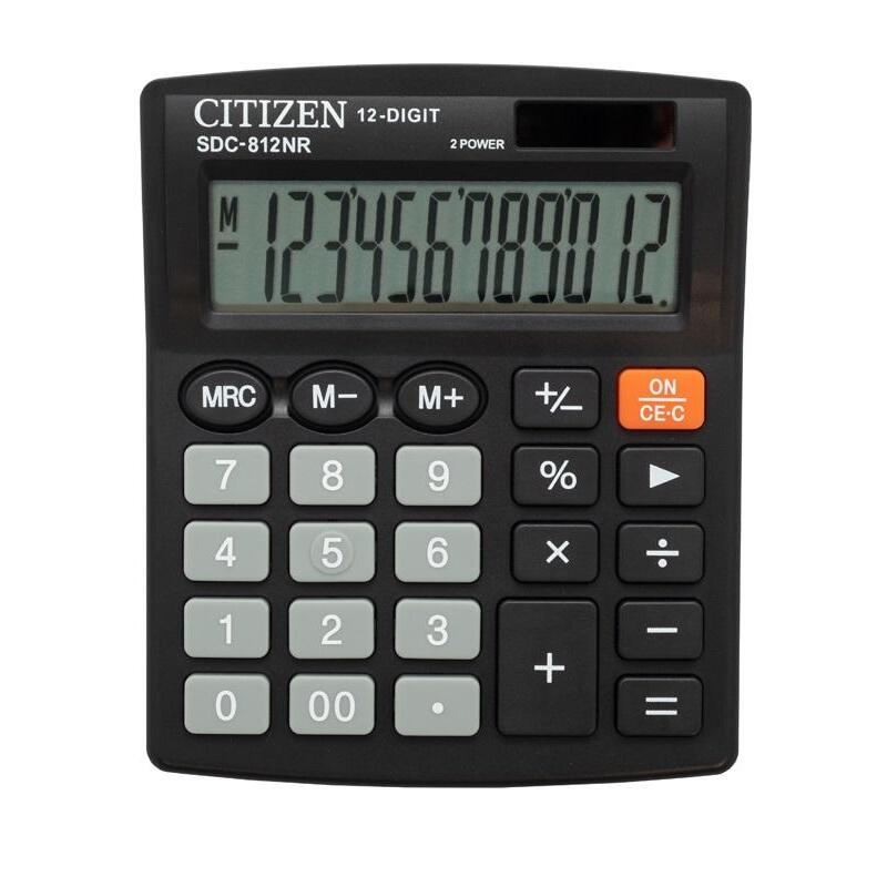 Калькулятор настольный Citizen SDC-812NR 12-разрядный черный 124x102x25 мм – купить по выгодной цене в интернет-магазине | 218877