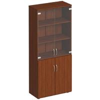 Шкаф для документов Комфорт К.379 со стеклом (орех французский,  800х380х2000 мм)
