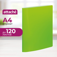 Скоросшиватель пластиковый Attache Neon А4 салатовый до 120 листов   (толщина обложки 0.5 мм)