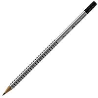 Карандаш чернографитный НВ с ластиком Faber-Castell Grip 2001 заточенный  трехгранный