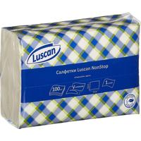 Салфетки бумажные Luscan NonStop белые 1-слойные 100 штук в  пачке