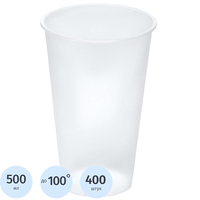 Стакан одноразовый пластиковый Bubble Cup 500/520 мл прозрачный (400  штук в упаковке)
