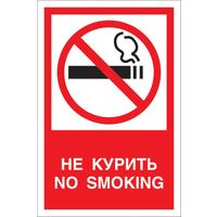 Знак безопасности Запрещается курить! V51 (200х150 мм, пластик)