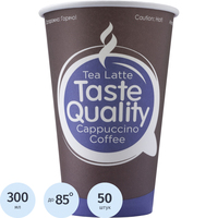 Стакан одноразовый бумажный Formacia Taste Quality 300/360 мл для  вендинговых аппаратов (50 штук в упаковке)