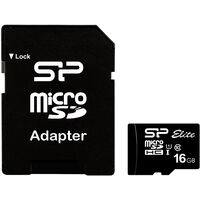 Карта памяти 16 ГБ microSDHC Silicon Power Elite SP016GBSTHBU1V10SP  UHS-I U1