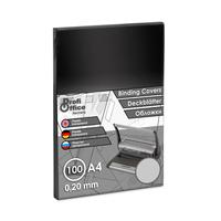 Обложки для переплета пластиковые ProfiOffice A4 200 мкм прозрачные глянцевые (100 штук в упаковке)