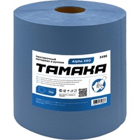 Материал протирочный нетканый в рулоне TAMAKA Alpha X60 750 листов 32x34  см голубой 1-слойный