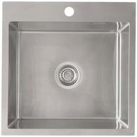 Мойка врезная комплект Ukinox PRV500.500 -GT10C 0CW с выпуском  (500х500х200 мм)