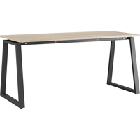 Стол прямой Kobor TR-120/60 black/natural (дуб натуральный/чёрный муар,  1200х600х750 мм)