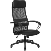Кресло для руководителя Easy Chair 655 TTW чёрное (искусственная  кожа/сетка/ткань, пластик)