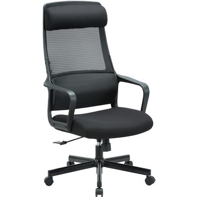 Кресло офисное easy chair 304 черное ткань сетка металл комус