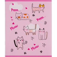 Тетрадь общая №1 School Friendly cats А5 48 листов в клетку на скрепке  обложка с рисунком ВД-лак