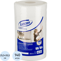 Салфетки хозяйственные в рулоне Luscan спанлейс/нетканое полотно  25.5x20.5 см 45 г/кв.м 140 листов