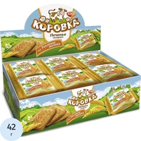 Печенье сахарное Коровка со вкусом топленого молока (18 штук по 42 г)