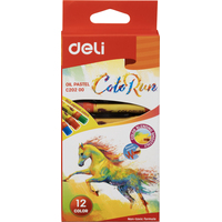 Пастель масляная Deli ColoRun круглая 12 цветов