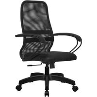Кресло для руководителя Easy Chair SU-C-8 чёрное (сетка/ткань, пластик)