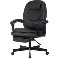 Кресло для руководителя эргономичные Easy Chair 668 чёрное (экокожа,  металл)