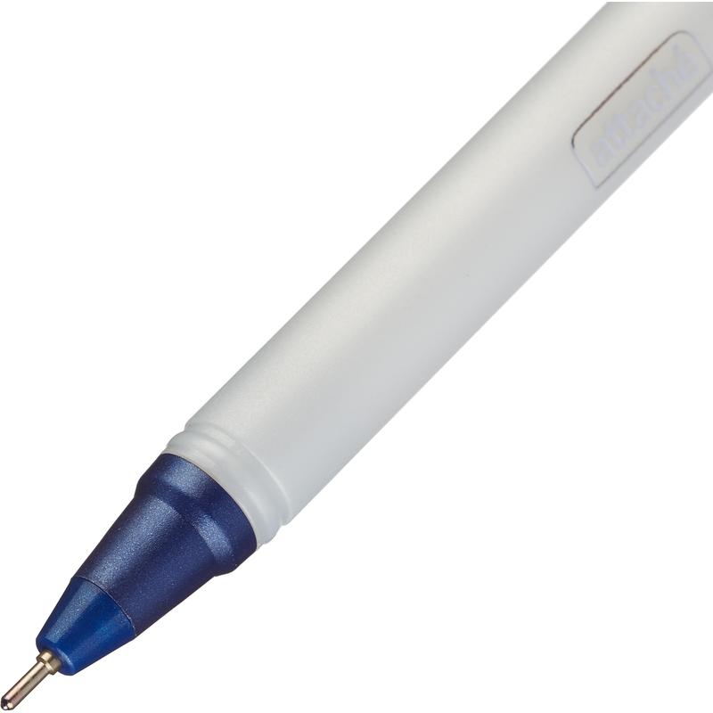 Ручка шариковая неавтоматическая Attache Essay синяя (белый корпус
