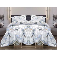 Постельное бельё Lovely textile Колибри (2-спальное с европростынёй, бязь)