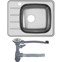 Мойка комплект Юкинокс Гранд GRM600.480-GT6K1R&S701 с выпуском  (600х480х175 мм)