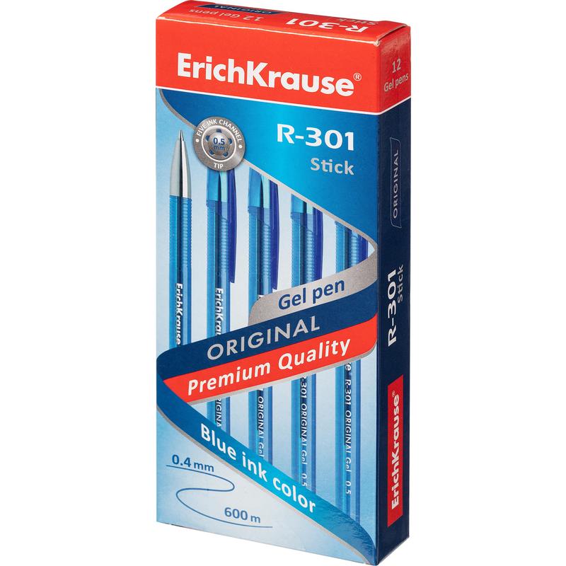 R 301 original gel. Ручка гелевая ERICHKRAUSE R-301 Original Gel синяя.