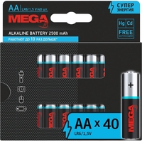 Батарейка АА пальчиковая ProMega jet/Комус (40 штук в упаковке)