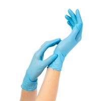 Перчатки медицинские смотровые нитриловые NitriMax нестерильные неопудренные голубые размер L (100 штук в упаковке)