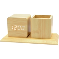 Часы настольные с карандашницей (18.8x9.8x7.8 см)