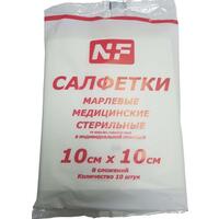 Салфетка стерильная Ньюфарм 10x10 см 17 нитей (10 штук в упаковке)