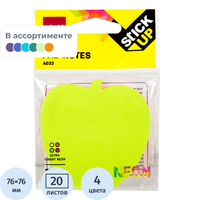Стикеры Deli 76x76 мм неоновые 4 цвета (1 блок на 20 листов)